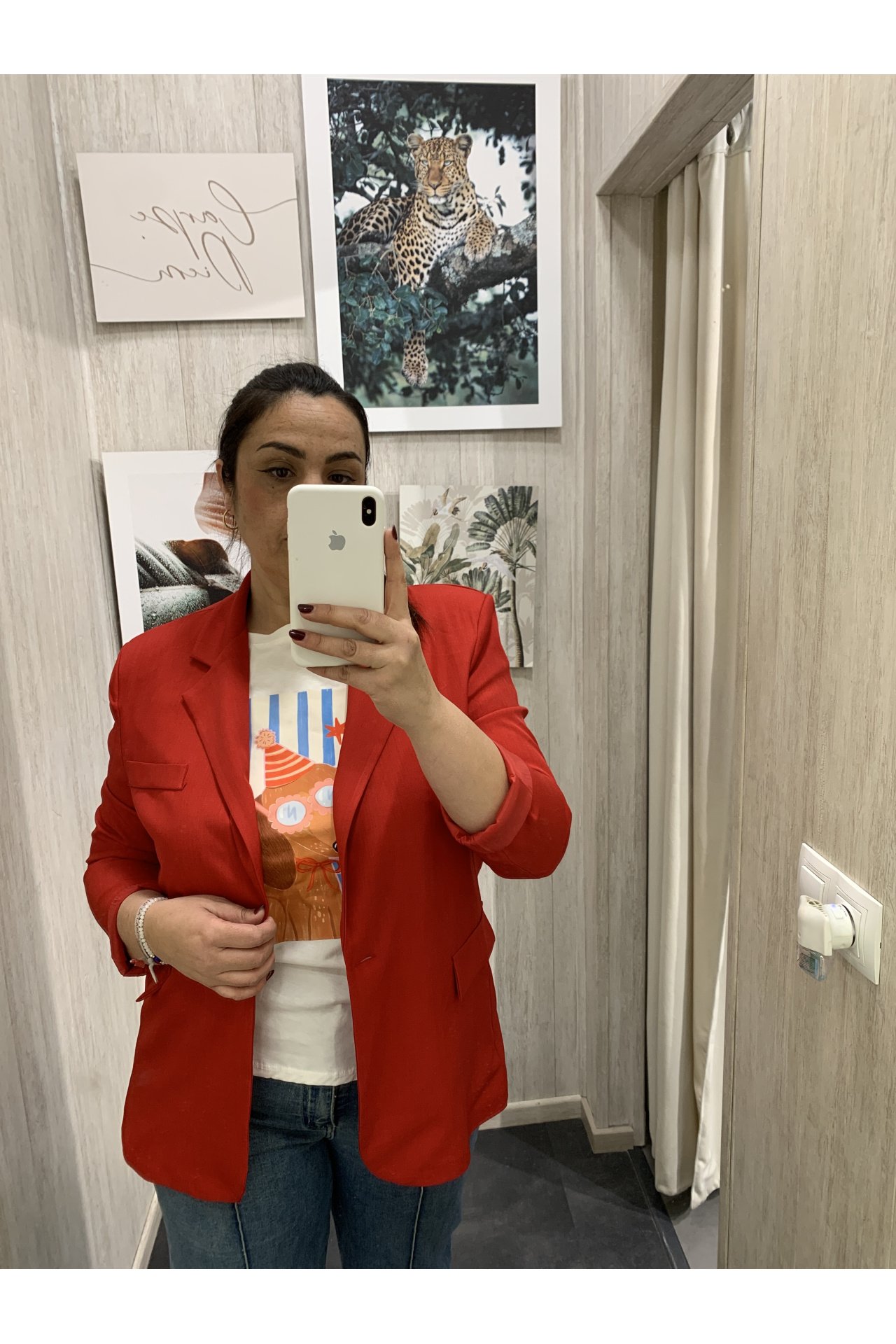BLAZER OVERSIZE BÁSICA ROJA