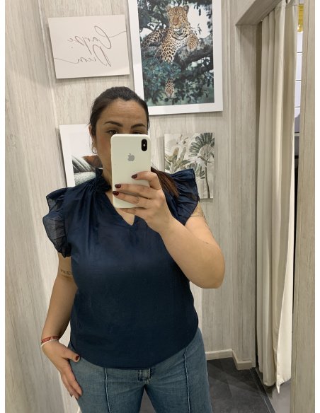 BLUSA GASA VOLANTE