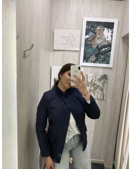 BLAZER RAYAS BOTÓN