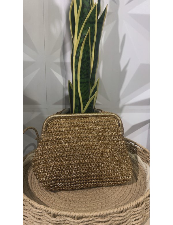 BOLSO RAFIA DORADO