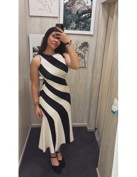 VESTIDO RAYAS LICRA FRÍA