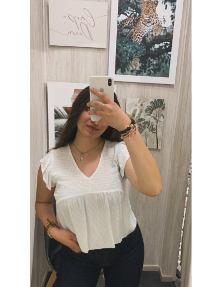 CAMISA CROPPED PLUMETI PICO