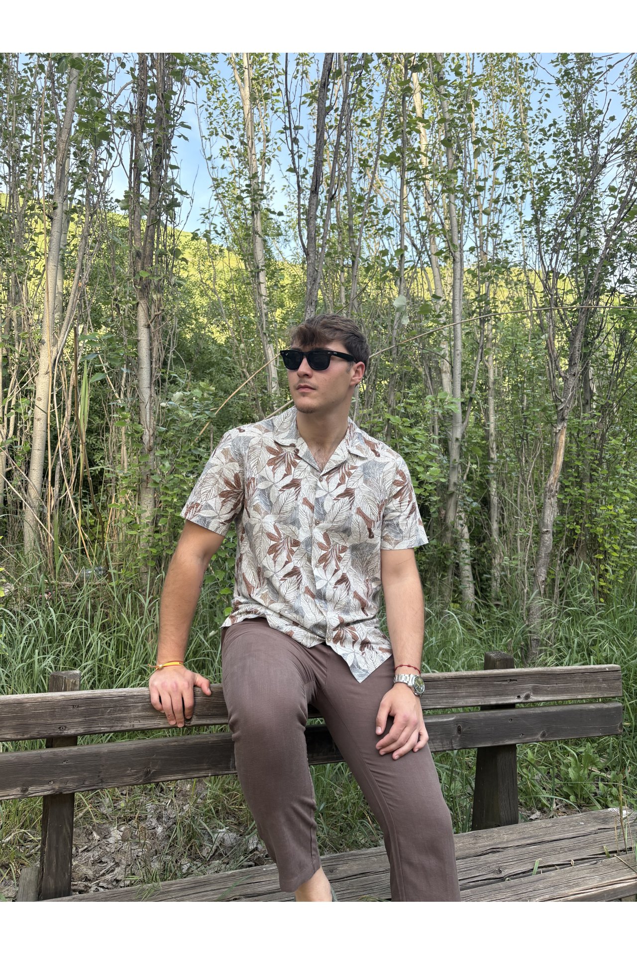 PANTALÓN CHINO LINO DANIEL MARRÓN