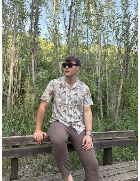 PANTALÓN CHINO LINO DANIEL MARRÓN