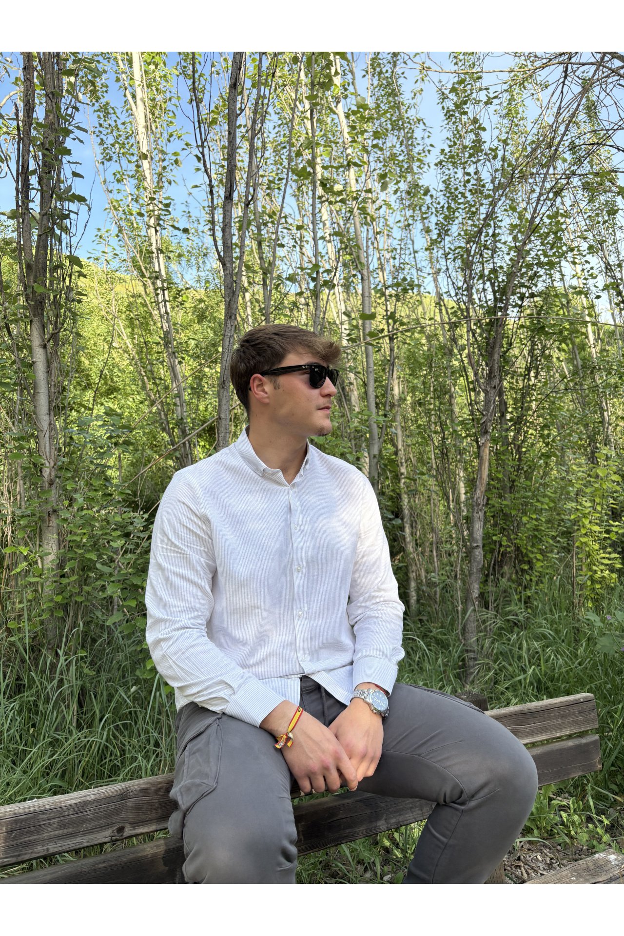 CAMISA RAYAS GRIS SAÚL