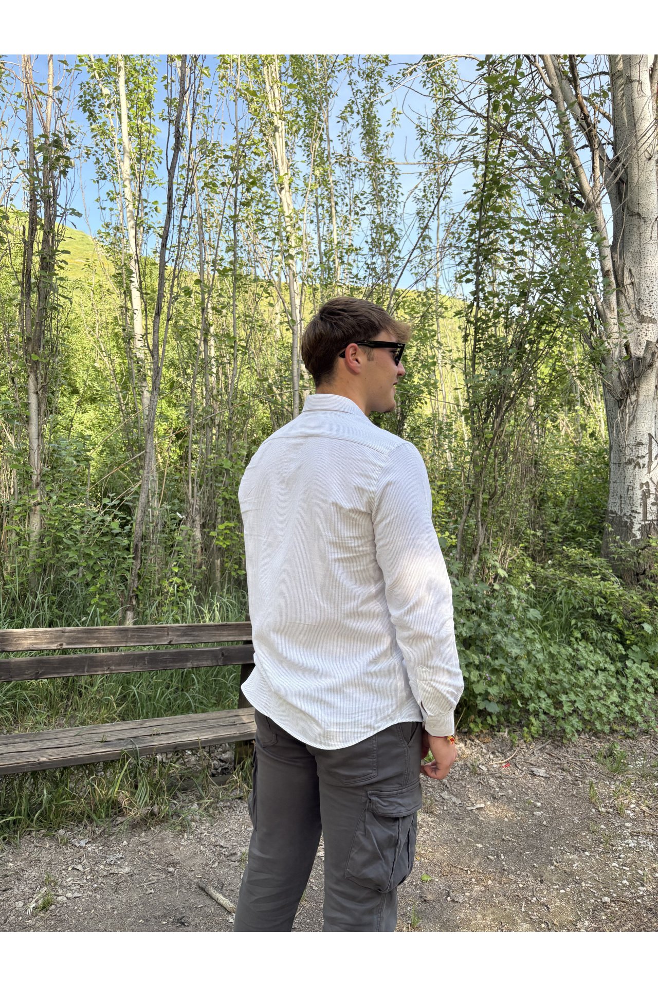 CAMISA RAYAS GRIS SAÚL