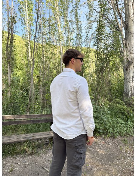 CAMISA RAYAS GRIS SAÚL