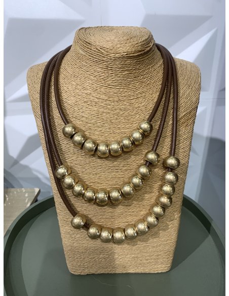COLLAR TRIPLE MATERIAL BOLITAS