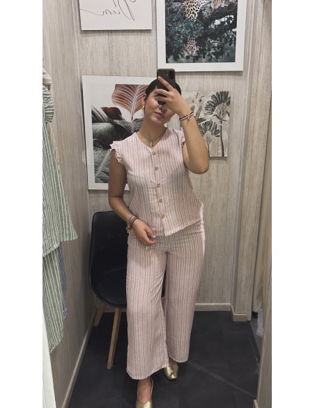 CONJUNTO RAYA EFECTO LINO