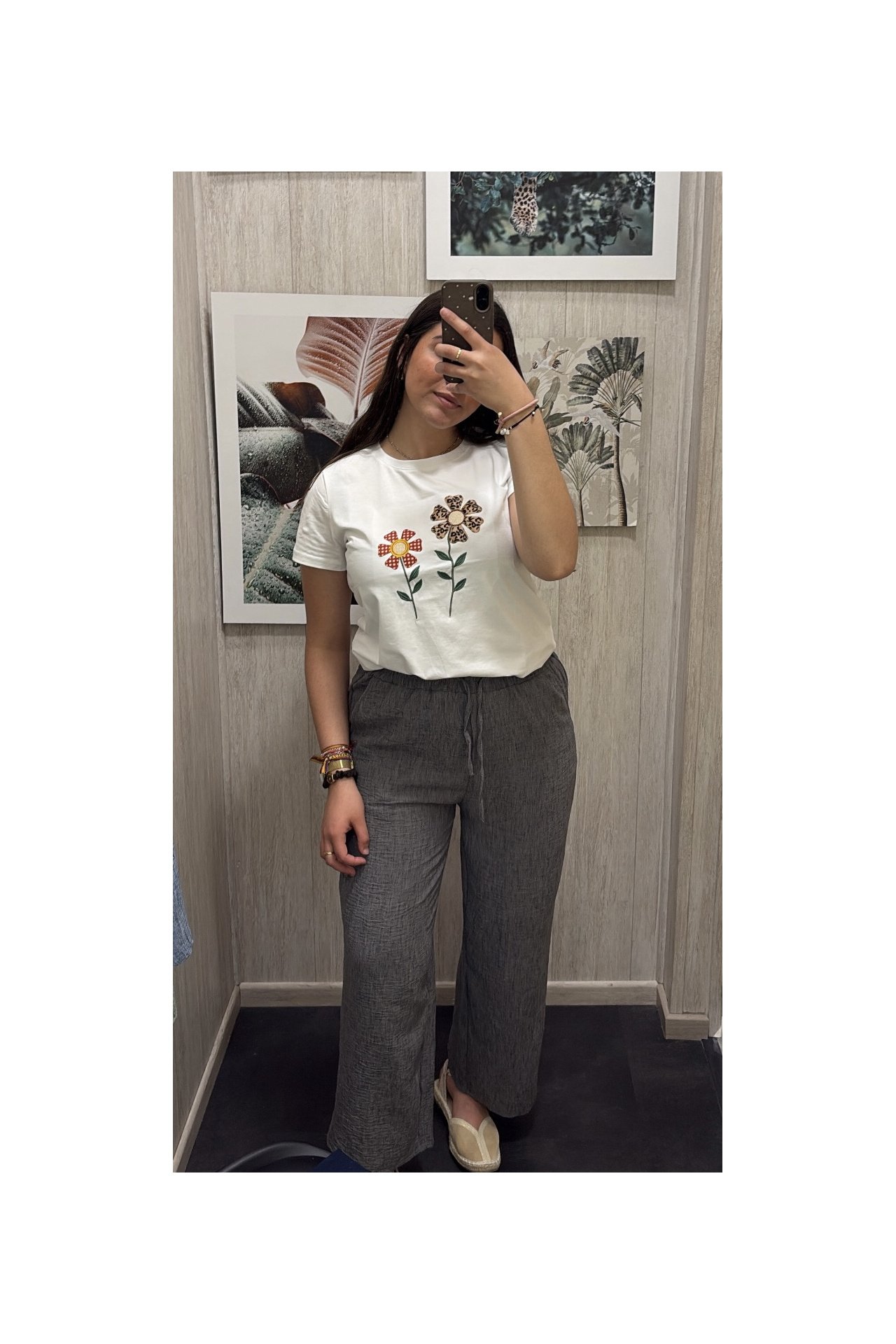 PANTALÓN RECTO EFECTO LINO