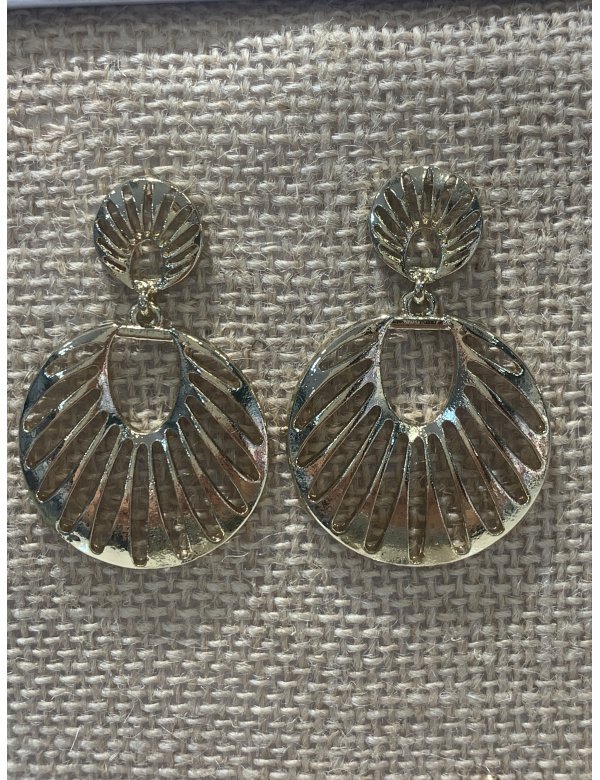 PENDIENTES DORADO CALADO