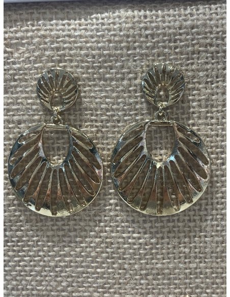 PENDIENTES DORADO CALADO