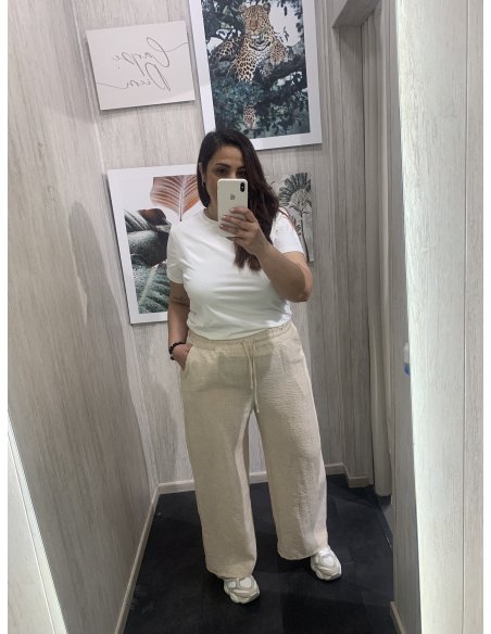 PANTALÓN FLUIDO EFECTO LINO