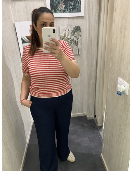 JERSEY HILO RAYAS FINAS MANGA CORTA