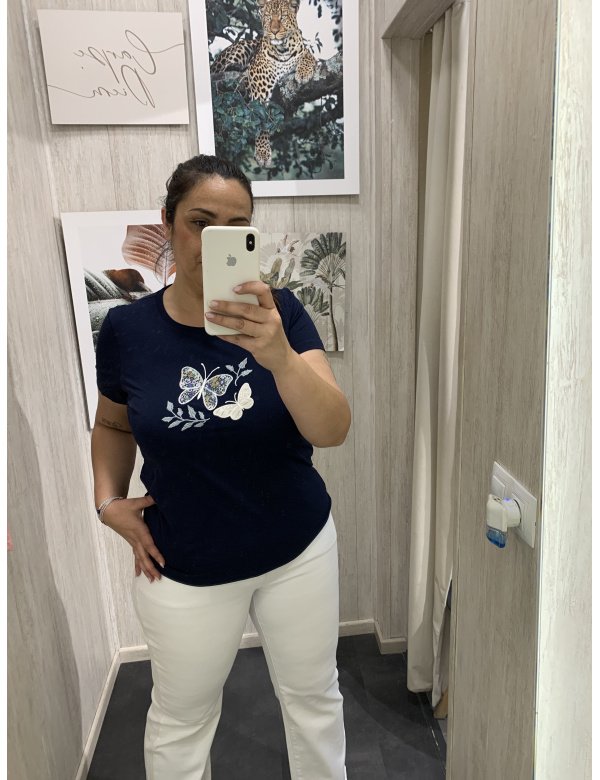 CAMISETA MARIPOSA MANGA CORTA