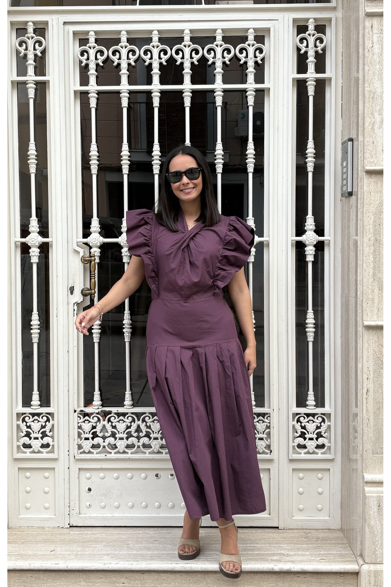 VESTIDO VOLANTE CRUZADO