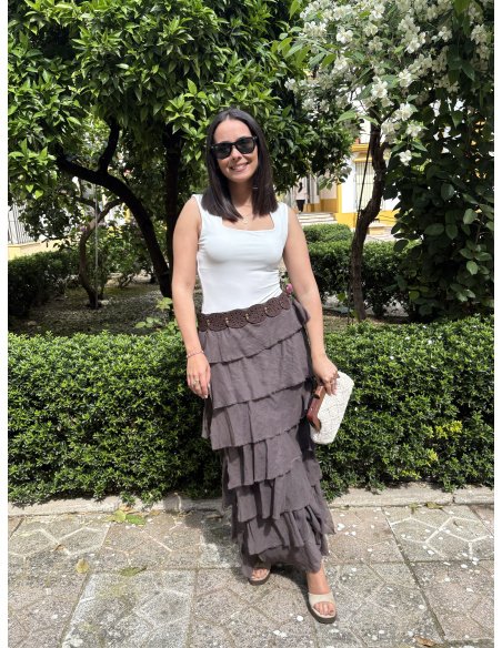 FALDA LARGA VOLANTES