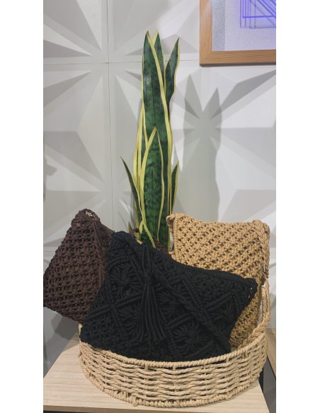 BOLSO BANDOLERA ROMBOS CROCHET