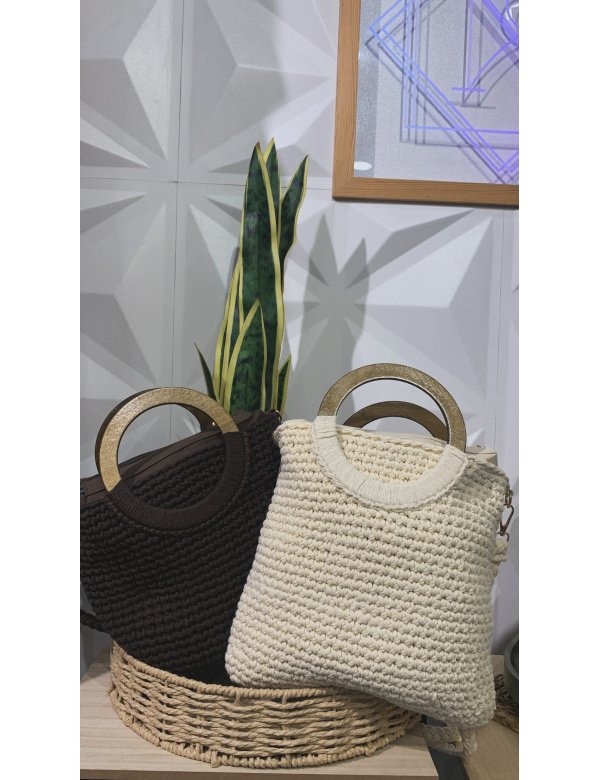 BOLSO CROCHET ASA MADERA