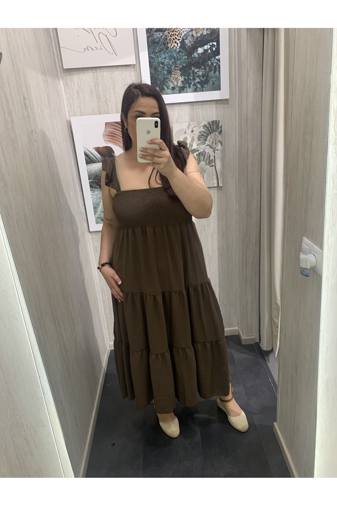 VESTIDO VOLANTES NIDO DE ABEJA