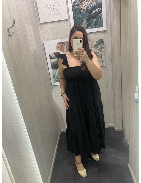 VESTIDO VOLANTES NIDO DE ABEJA 2