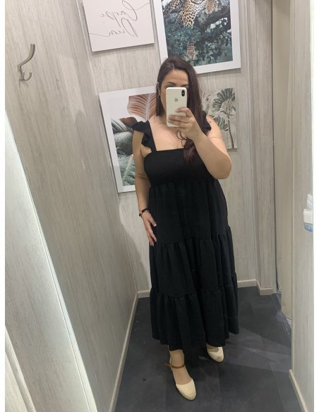 VESTIDO VOLANTES NIDO DE ABEJA