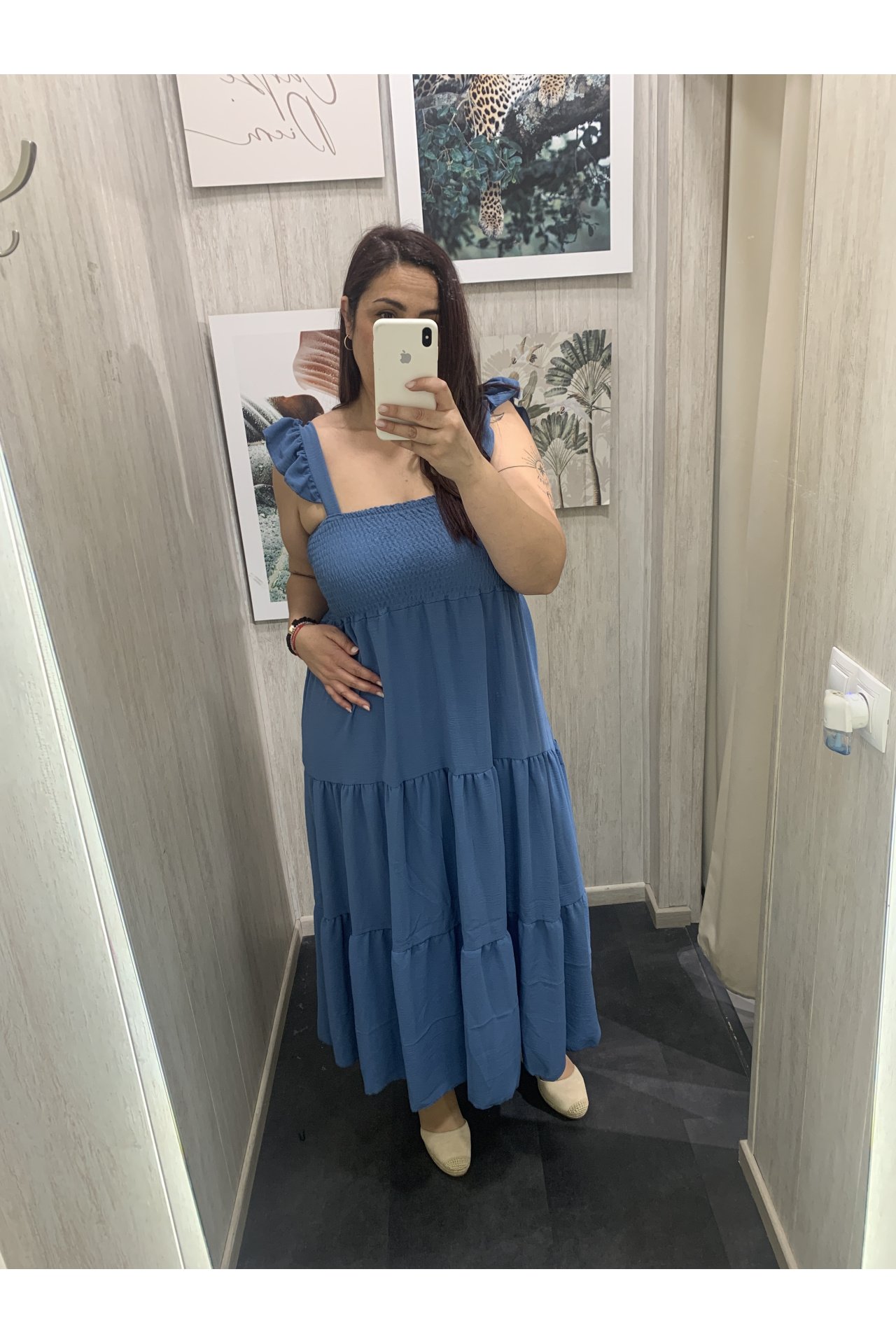 VESTIDO VOLANTES NIDO DE ABEJA