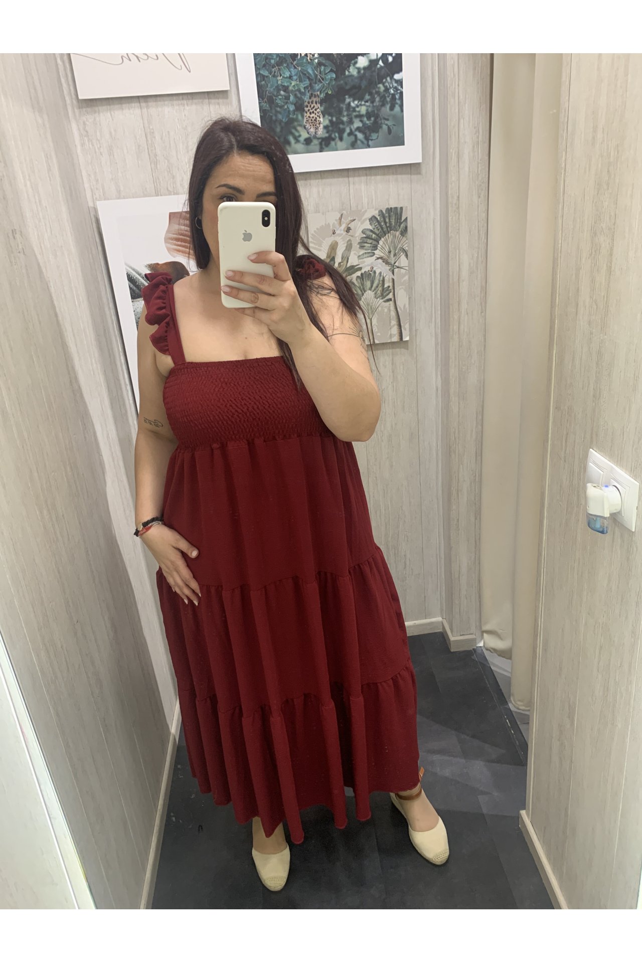 VESTIDO VOLANTES NIDO DE ABEJA