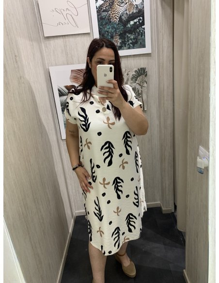 VESTIDO CORALES BOTONES