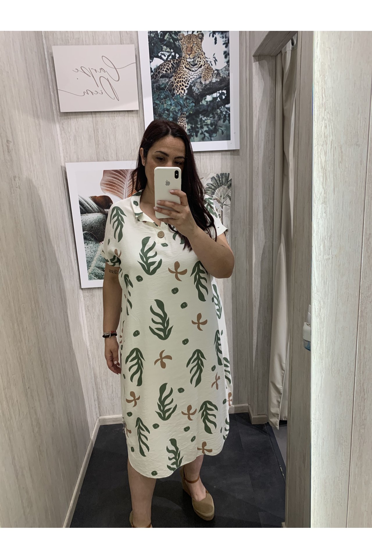 VESTIDO CORALES BOTONES