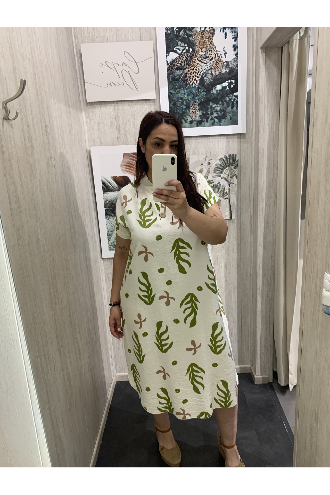 VESTIDO CORALES BOTONES