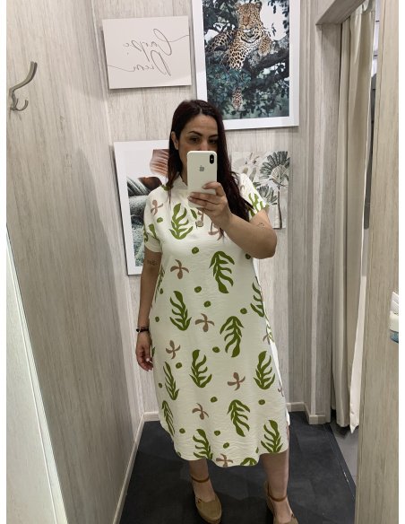 VESTIDO CORALES BOTONES
