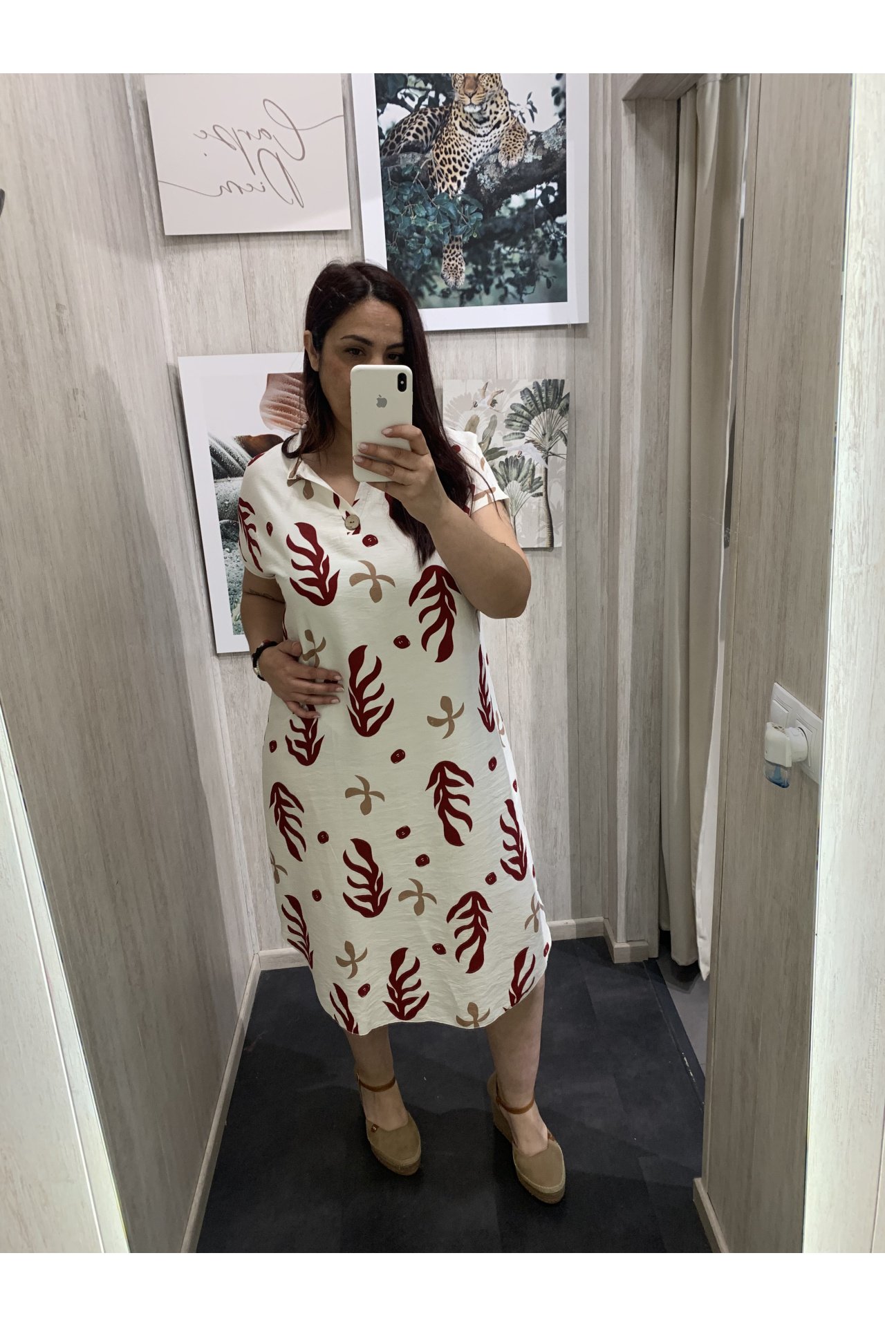 VESTIDO CORALES BOTONES