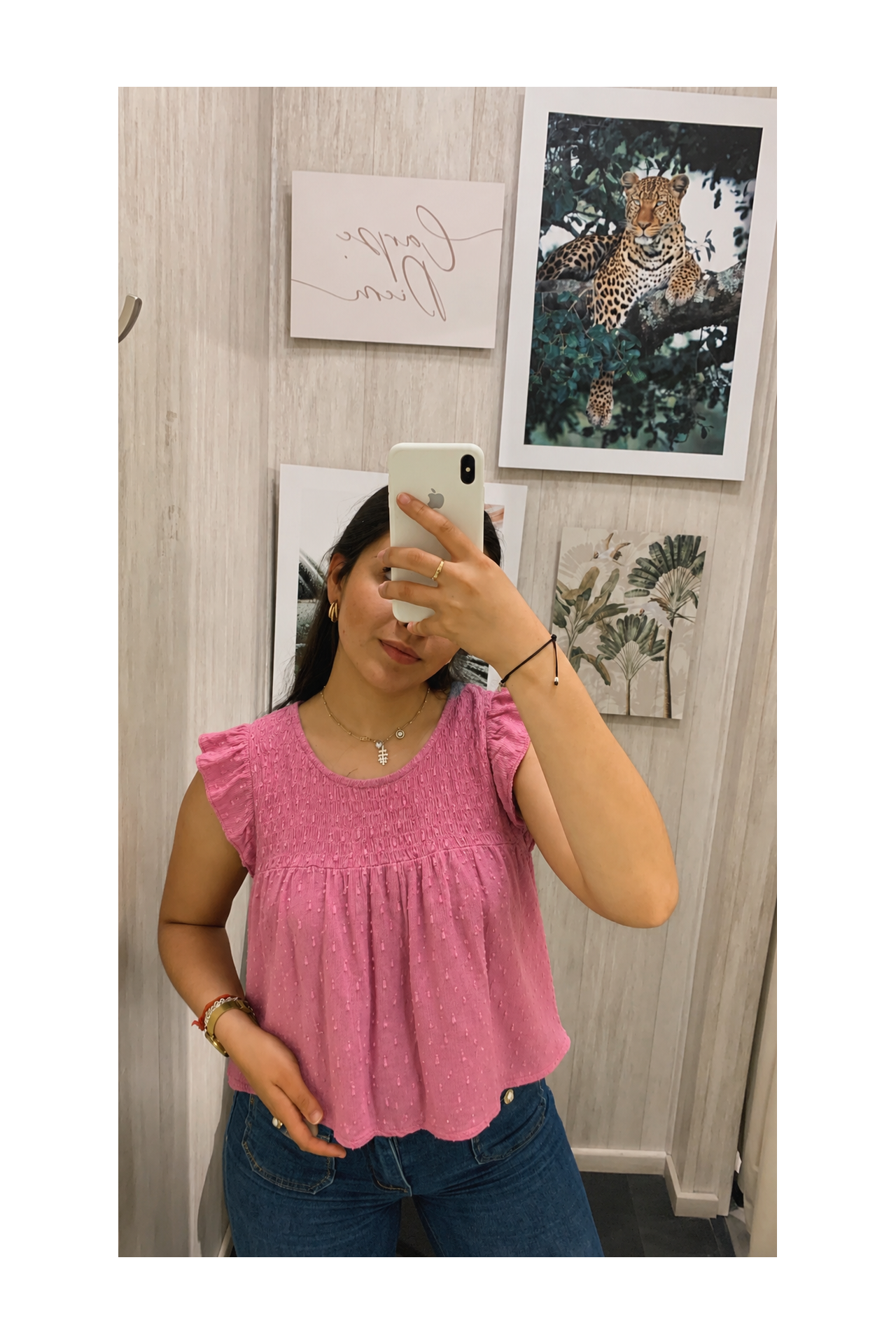 BLUSA NIDO DE ABEJA BRILLO
