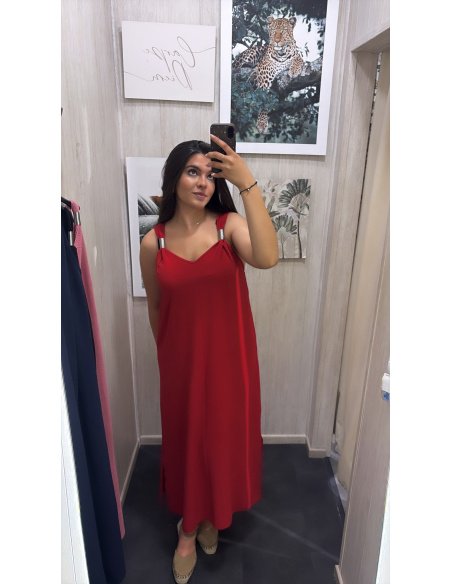 VESTIDO DETALLE PLATEADO