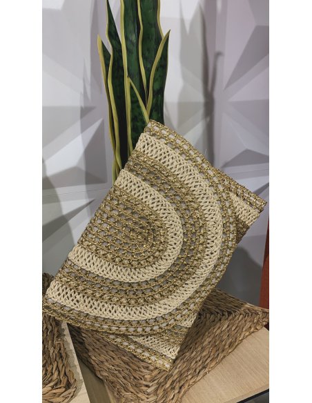 BOLSO RAFIA DORADO
