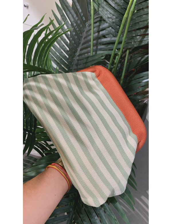 BOLSO MANOS RAYAS VERDE