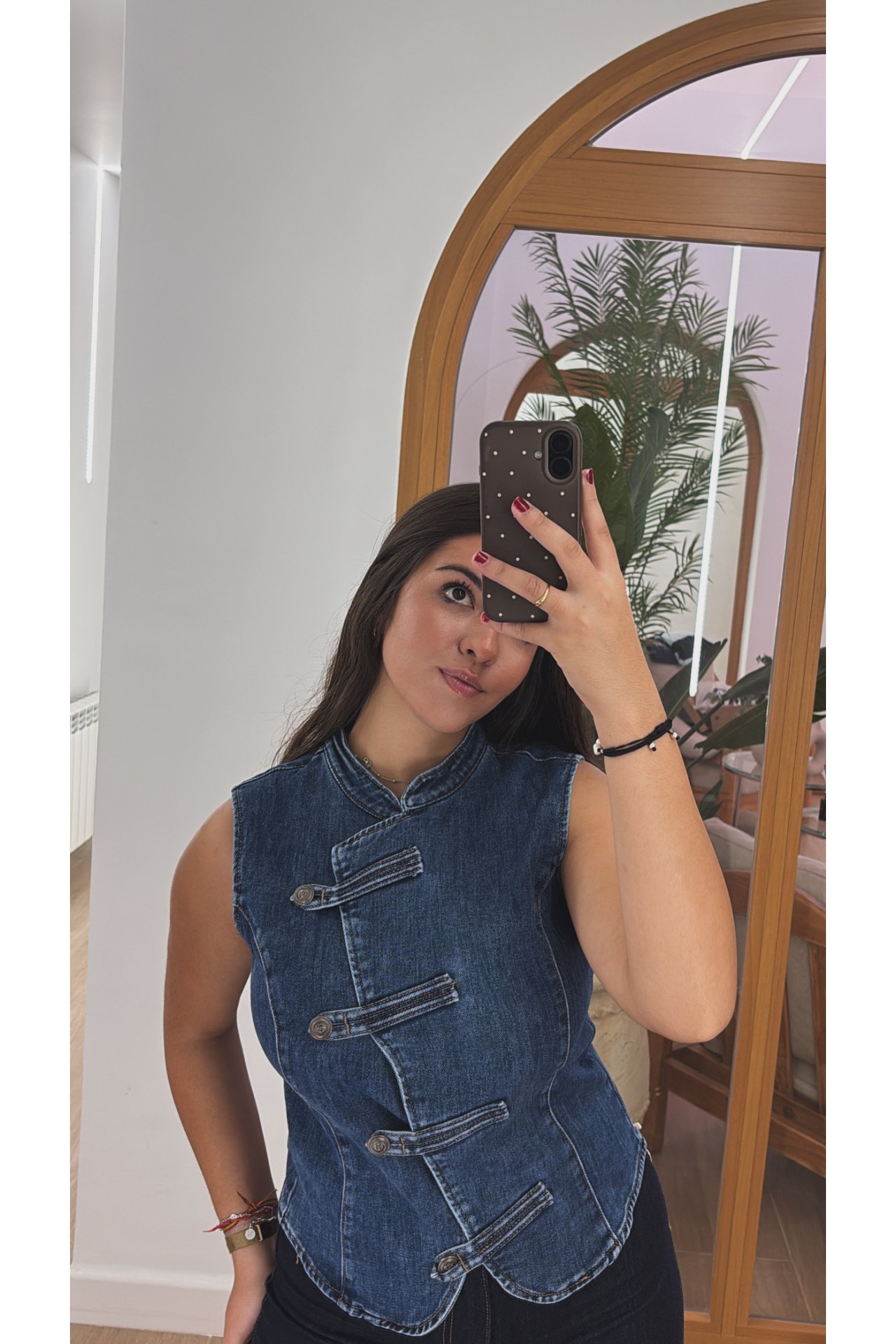 CHALECO DENIM DETALLE BOTONES