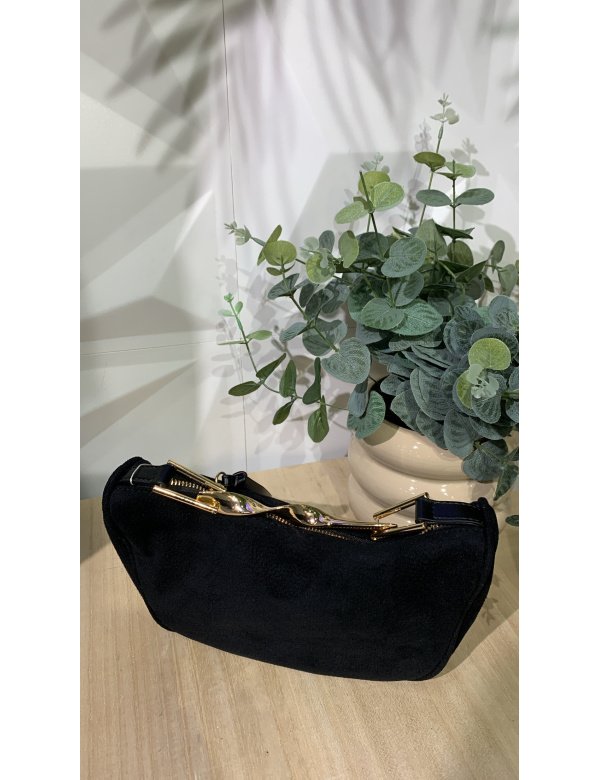 BOLSO MANO ANTE ASA DORADO
