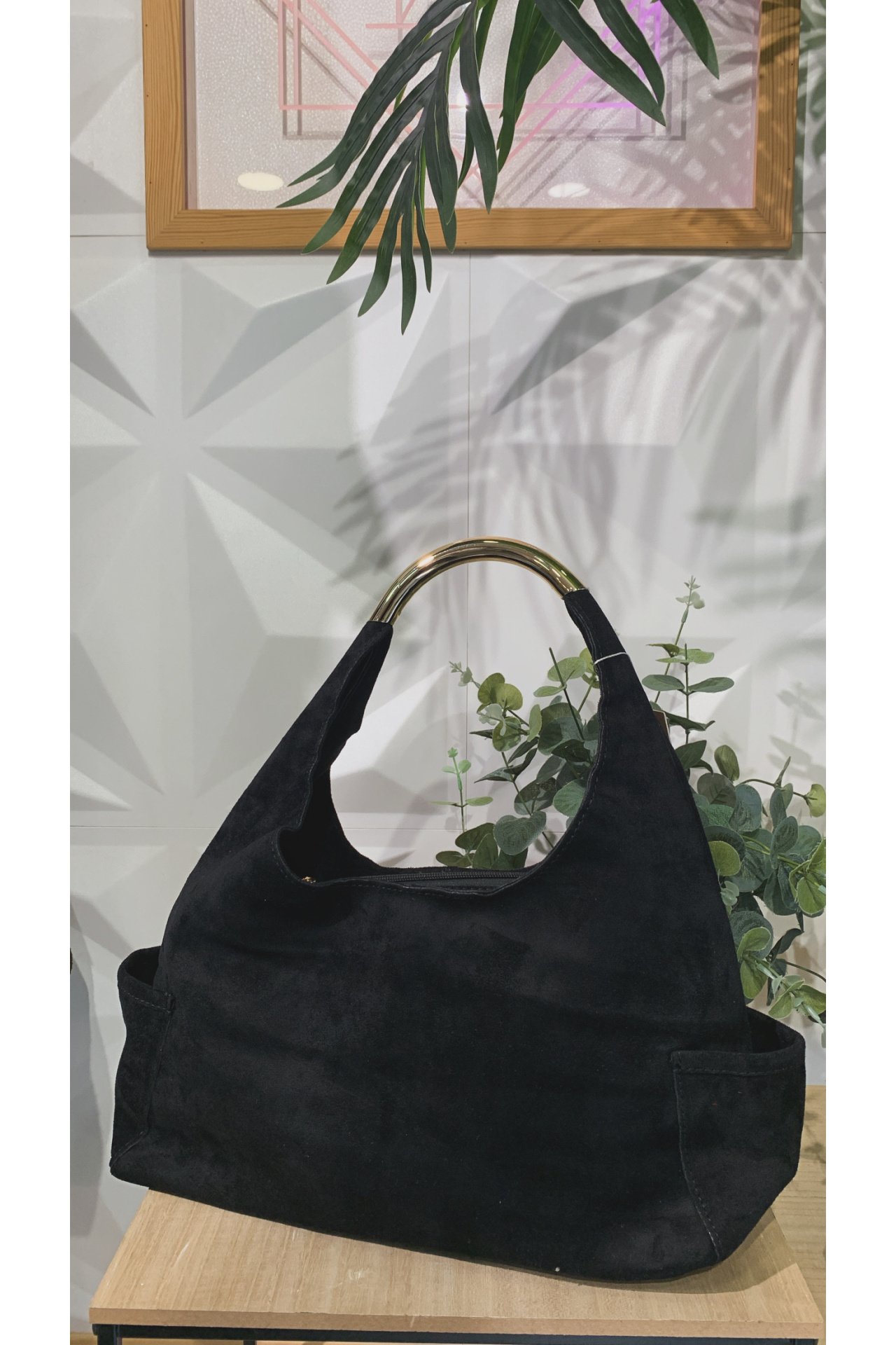 BOLSO ANTELINA ASA DORADA