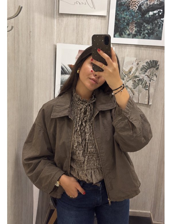 CHAQUETA BOMBER TELA
