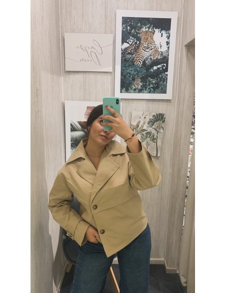 GABARDINA CORTA CRUZADA