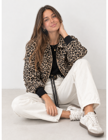 BOMBER LEOPARDO ACOLCHADA