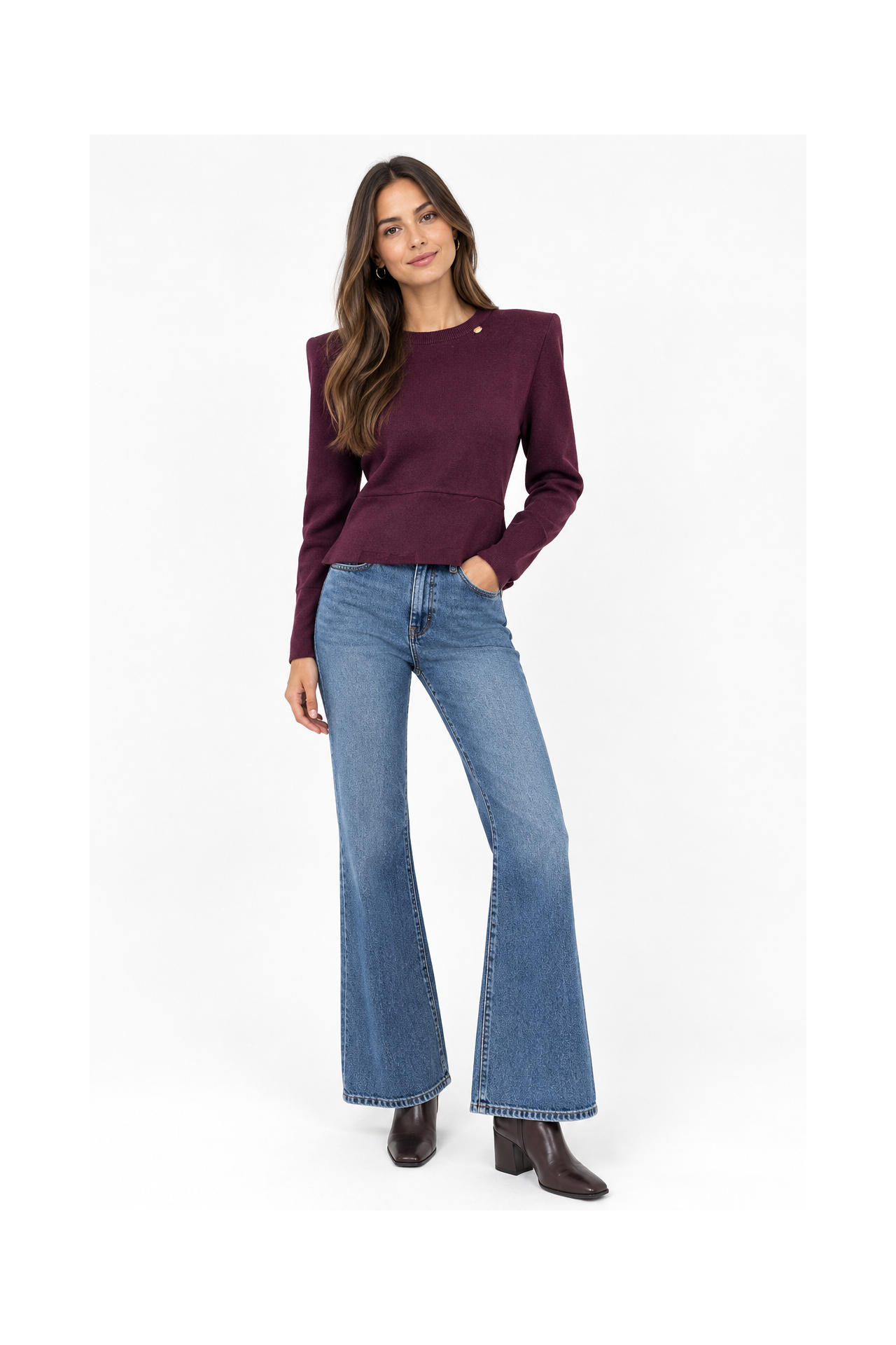JEANS CAMPANA CINTURÓN LARGO